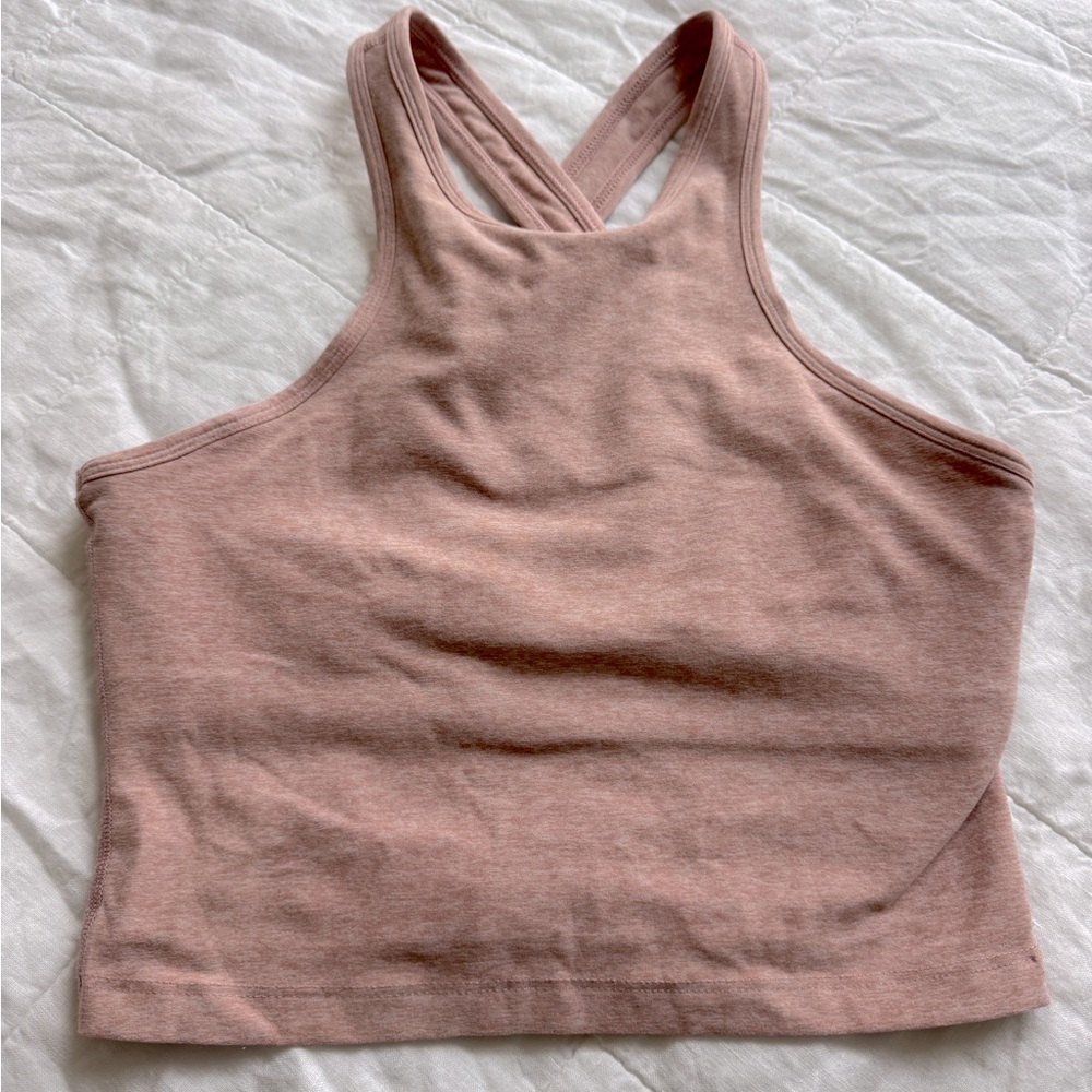 Pink Cross-Back Tank Top